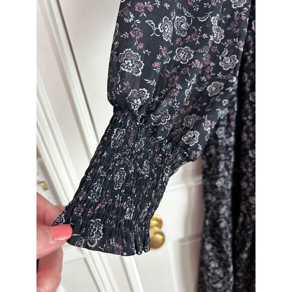 NWT Madewell Enchanted Floral Georgette V-Neck Midi Dress Size 1X, 2X - Picture 8 of 11